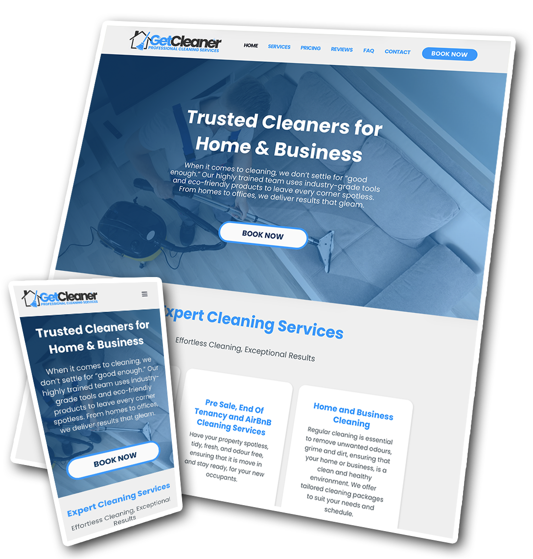 snazzy getcleaner frontpage