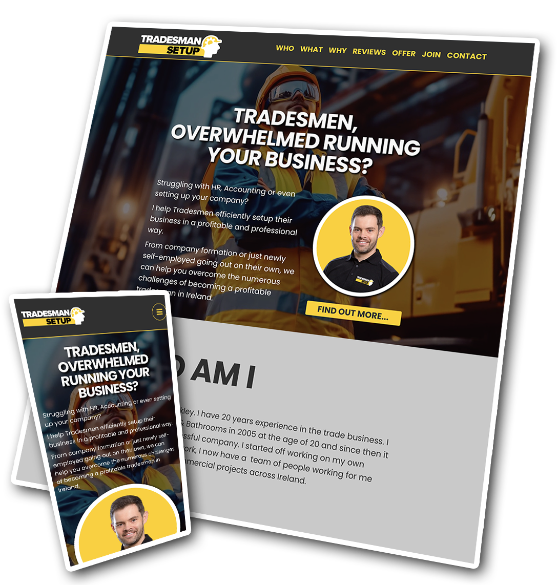 snazzy tradesman frontpage