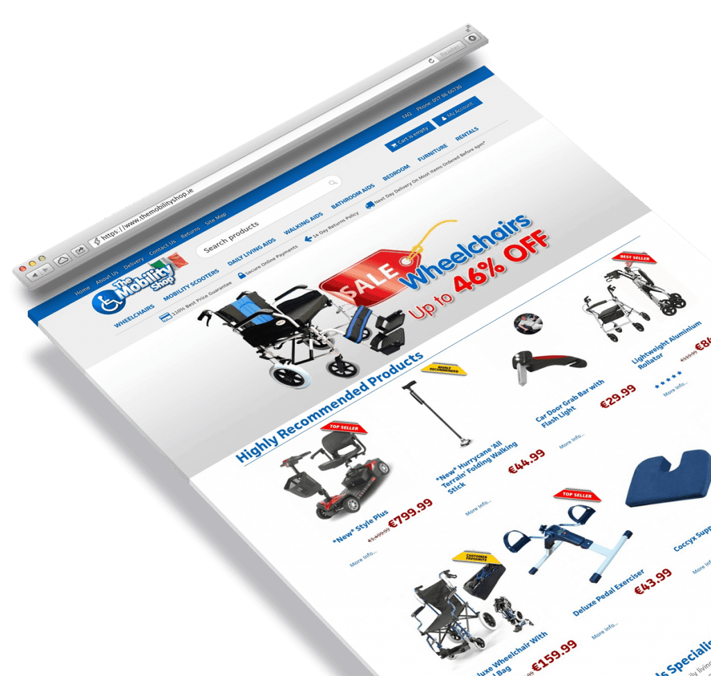 The Mobility Shop 3D Browser Mockup