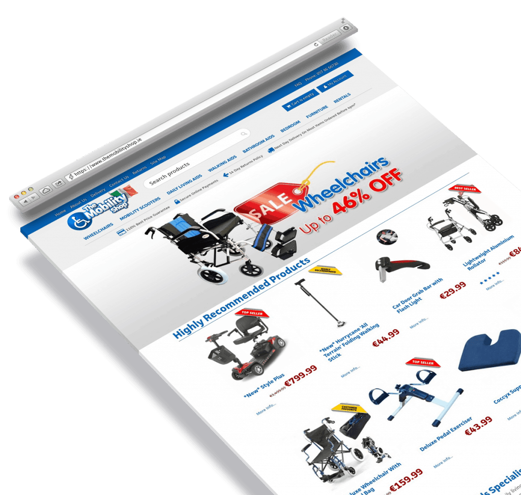 The Mobility Shop 3D Browser Mockup